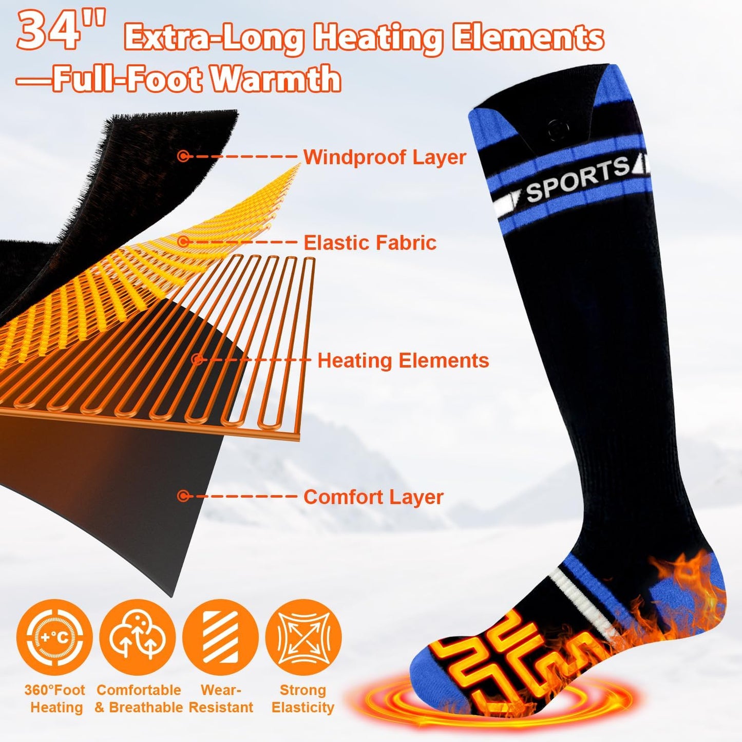 Aurala Heated Socks